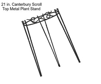 21 in. Canterbury Scroll Top Metal Plant Stand