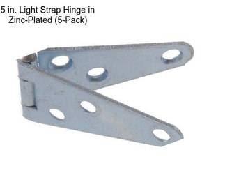 5 in. Light Strap Hinge in Zinc-Plated (5-Pack)