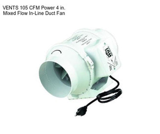 VENTS 105 CFM Power 4 in. Mixed Flow In-Line Duct Fan