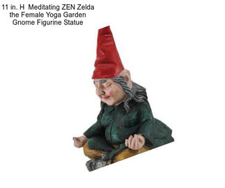 11 in. H  Meditating ZEN Zelda the Female Yoga Garden Gnome Figurine Statue