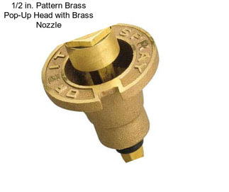 1/2 in. Pattern Brass Pop-Up Head with Brass Nozzle