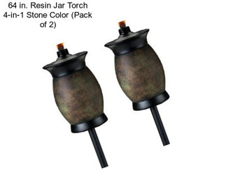 64 in. Resin Jar Torch 4-in-1 Stone Color (Pack of 2)