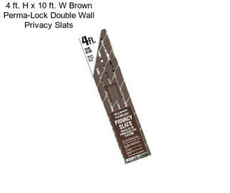 4 ft. H x 10 ft. W Brown Perma-Lock Double Wall Privacy Slats
