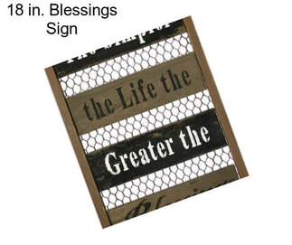 18 in. Blessings Sign