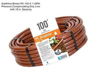 Earthline Brown PC 100 ft. 1-GPH Pressure Compensating Drip Line with 18 in. Spacing