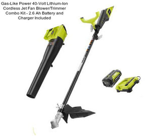 Gas-Like Power 40-Volt Lithium-Ion Cordless Jet Fan Blower/Trimmer Combo Kit - 2.6 Ah Battery and Charger Included