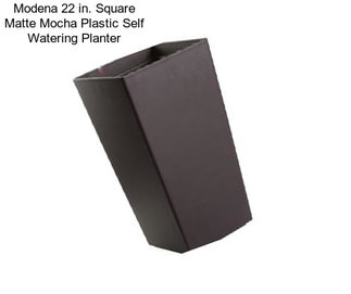 Modena 22 in. Square Matte Mocha Plastic Self Watering Planter