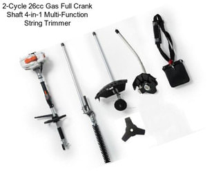 2-Cycle 26cc Gas Full Crank Shaft 4-in-1 Multi-Function String Trimmer