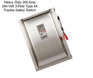 Heavy Duty 200 Amp 240-Volt 3-Pole Type 4X Fusible Safety Switch