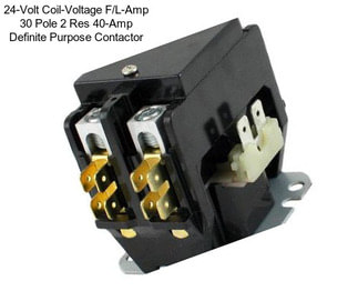 24-Volt Coil-Voltage F/L-Amp 30 Pole 2 Res 40-Amp Definite Purpose Contactor