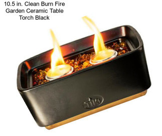 10.5 in. Clean Burn Fire Garden Ceramic Table Torch Black