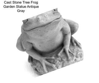 Cast Stone Tree Frog Garden Statue Antique Gray