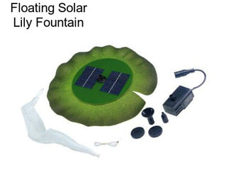 Floating Solar Lily Fountain