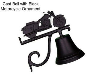 Cast Bell with Black Motorcycle Ornament