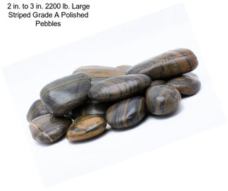 2 in. to 3 in. 2200 lb. Large Striped Grade A Polished Pebbles