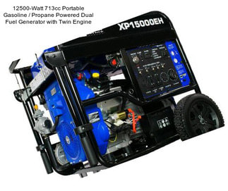 12500-Watt 713cc Portable Gasoline / Propane Powered Dual Fuel Generator with Twin Engine