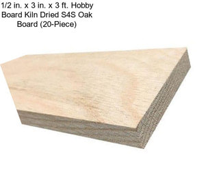 1/2 in. x 3 in. x 3 ft. Hobby Board Kiln Dried S4S Oak Board (20-Piece)