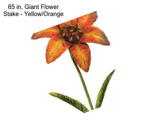 65 in. Giant Flower Stake - Yellow/Orange