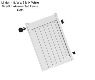 Linden 4 ft. W x 5 ft. H White Vinyl Un-Assembled Fence Gate