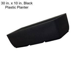 30 in. x 10 in. Black Plastic Planter