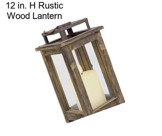 12 in. H Rustic Wood Lantern