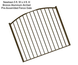 Newtown 5 ft. W x 4 ft. H Bronze Aluminum Arched Pre-Assembled Fence Gate