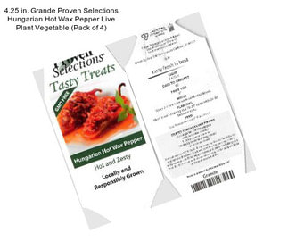 4.25 in. Grande Proven Selections Hungarian Hot Wax Pepper Live Plant Vegetable (Pack of 4)