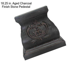 18.25 in. Aged Charcoal Finish Stone Pedestal