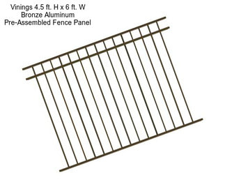 Vinings 4.5 ft. H x 6 ft. W Bronze Aluminum Pre-Assembled Fence Panel