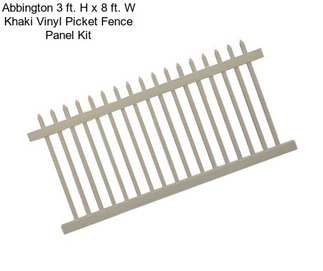 Abbington 3 ft. H x 8 ft. W Khaki Vinyl Picket Fence Panel Kit