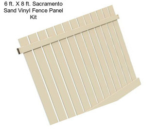 6 ft. X 8 ft. Sacramento Sand Vinyl Fence Panel Kit