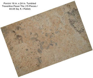 Porcini 16 in. x 24 in. Tumbled Travertine Paver Tile (15 Pieces / 40.05 Sq. ft. / Pallet)