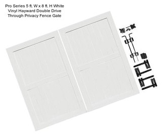 Pro Series 5 ft. W x 8 ft. H White Vinyl Hayward Double Drive Through Privacy Fence Gate