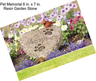 Pet Memorial 8 in. x 7 in. Resin Garden Stone