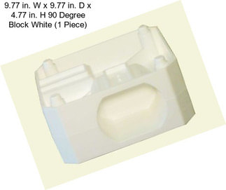 9.77 in. W x 9.77 in. D x 4.77 in. H 90 Degree Block White (1 Piece)