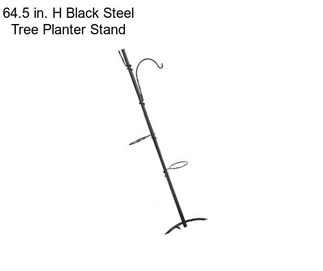 64.5 in. H Black Steel Tree Planter Stand