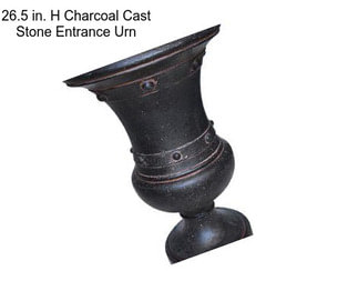 26.5 in. H Charcoal Cast Stone Entrance Urn