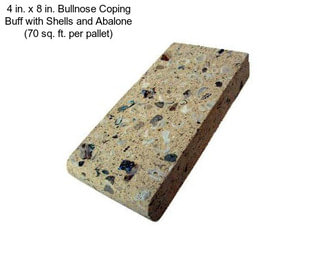 4 in. x 8 in. Bullnose Coping Buff with Shells and Abalone (70 sq. ft. per pallet)