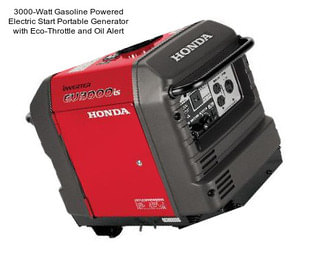 3000-Watt Gasoline Powered Electric Start Portable Generator with Eco-Throttle and Oil Alert