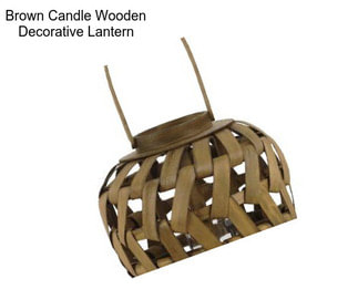 Brown Candle Wooden Decorative Lantern