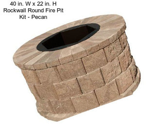 40 in. W x 22 in. H Rockwall Round Fire Pit Kit - Pecan