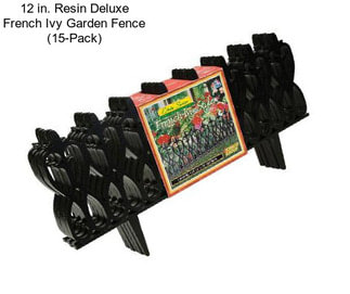 12 in. Resin Deluxe French Ivy Garden Fence (15-Pack)