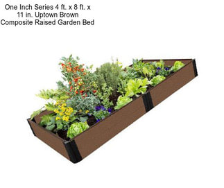 One Inch Series 4 ft. x 8 ft. x 11 in. Uptown Brown Composite Raised Garden Bed