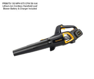 PRB675i 130 MPH 675 CFM 58-Volt Lithium-Ion Cordless Handheld Leaf Blower Battery & Charger Included