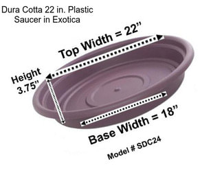 Dura Cotta 22 in. Plastic Saucer in Exotica