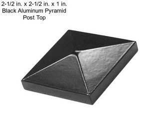 2-1/2 in. x 2-1/2 in. x 1 in. Black Aluminum Pyramid Post Top