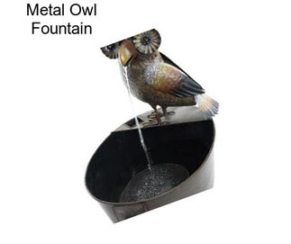 Metal Owl Fountain