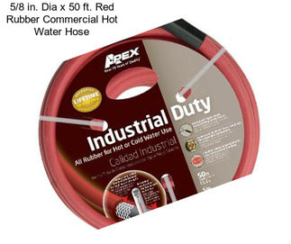 5/8 in. Dia x 50 ft. Red Rubber Commercial Hot Water Hose