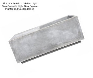 37.4 in. x 14.6 in. x 14.6 in. Light Gray Concrete Light Grey Square Planter and Garden Bench