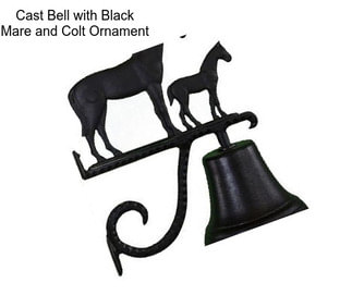 Cast Bell with Black Mare and Colt Ornament